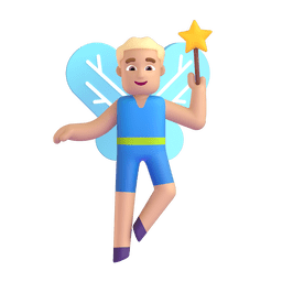 Man Fairy: Medium-light Skin Tone Emoji Copy Paste ― 🧚🏼‍♂ - microsoft-teams-gifs