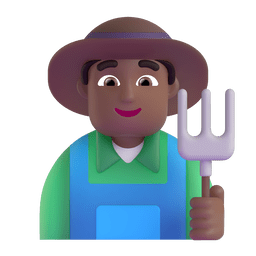 Man Farmer: Medium-dark Skin Tone Emoji Copy Paste ― 👨🏾‍🌾 - microsoft-teams-gifs