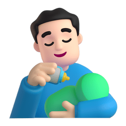 Man Feeding Baby: Light Skin Tone Emoji Copy Paste ― 👨🏻‍🍼 - microsoft-teams-gifs
