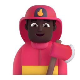 Man Firefighter: Dark Skin Tone Emoji Copy Paste ― 👨🏿‍🚒 - microsoft-teams-gifs
