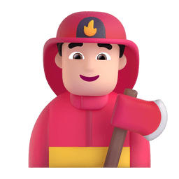 Man Firefighter: Light Skin Tone Emoji Copy Paste ― 👨🏻‍🚒 - microsoft-teams-gifs