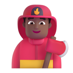 Man Firefighter: Medium-dark Skin Tone Emoji Copy Paste ― 👨🏾‍🚒 - microsoft-teams-gifs