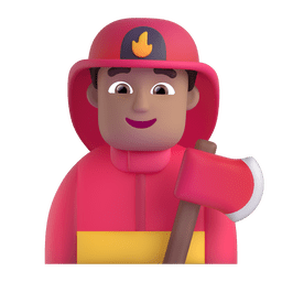 Man Firefighter: Medium Skin Tone Emoji Copy Paste ― 👨🏽‍🚒 - microsoft-teams-gifs