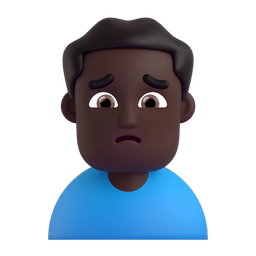 Man Frowning: Dark Skin Tone Emoji Copy Paste ― 🙍🏿‍♂ - microsoft-teams-gifs
