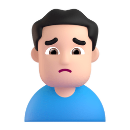 Man Frowning: Light Skin Tone Emoji Copy Paste ― 🙍🏻‍♂ - microsoft-teams-gifs