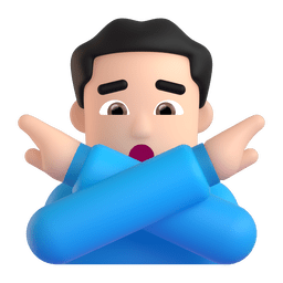 Man Gesturing NO: Light Skin Tone Emoji Copy Paste ― 🙅🏻‍♂ - microsoft-teams-gifs