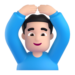 Man Gesturing OK: Light Skin Tone Emoji Copy Paste ― 🙆🏻‍♂ - microsoft-teams-gifs