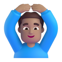 Man Gesturing OK: Medium Skin Tone Emoji Copy Paste ― 🙆🏽‍♂ - microsoft-teams-gifs