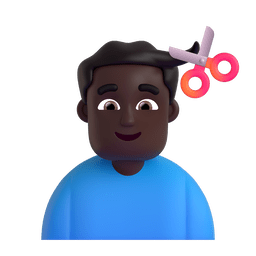 Man Getting Haircut: Dark Skin Tone Emoji Copy Paste ― 💇🏿‍♂ - microsoft-teams-gifs