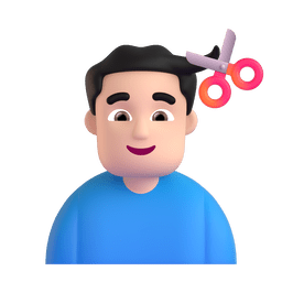 Man Getting Haircut: Light Skin Tone Emoji Copy Paste ― 💇🏻‍♂ - microsoft-teams-gifs