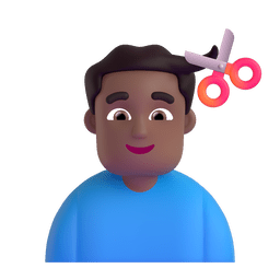 Man Getting Haircut: Medium-dark Skin Tone Emoji Copy Paste ― 💇🏾‍♂ - microsoft-teams-gifs