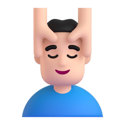 Man Getting Massage: Light Skin Tone Emoji Copy Paste ― 💆🏻‍♂ - microsoft-teams-gifs