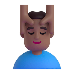 Man Getting Massage: Medium-dark Skin Tone Emoji Copy Paste ― 💆🏾‍♂ - microsoft-teams-gifs