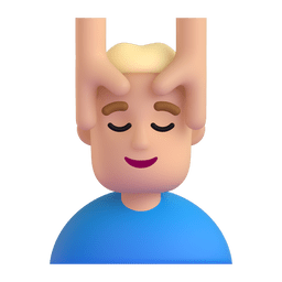 Man Getting Massage: Medium-light Skin Tone Emoji Copy Paste ― 💆🏼‍♂ - microsoft-teams-gifs