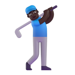 Man Golfing: Dark Skin Tone Emoji Copy Paste ― 🏌🏿‍♂ - microsoft-teams-gifs