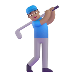Man Golfing: Medium Skin Tone Emoji Copy Paste ― 🏌🏽‍♂ - microsoft-teams-gifs