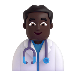 Man Health Worker: Dark Skin Tone Emoji Copy Paste ― 👨🏿‍⚕ - microsoft-teams-gifs