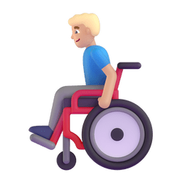 Man In Manual Wheelchair: Medium-light Skin Tone Emoji Copy Paste ― 👨🏼‍🦽 - microsoft-teams-gifs
