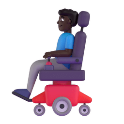 Man In Motorized Wheelchair: Dark Skin Tone Emoji Copy Paste ― 👨🏿‍🦼 - microsoft-teams-gifs