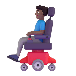 Man In Motorized Wheelchair: Medium-dark Skin Tone Emoji Copy Paste ― 👨🏾‍🦼 - microsoft-teams-gifs