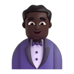 Man In Tuxedo: Dark Skin Tone Emoji Copy Paste ― 🤵🏿‍♂ - microsoft-teams-gifs