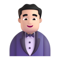Man In Tuxedo: Light Skin Tone Emoji Copy Paste ― 🤵🏻‍♂ - microsoft-teams-gifs