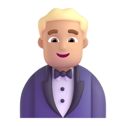 Man In Tuxedo: Medium-light Skin Tone Emoji Copy Paste ― 🤵🏼‍♂ - microsoft-teams-gifs
