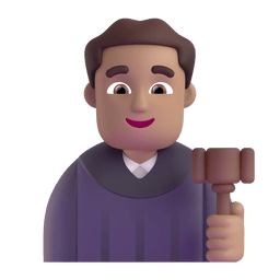 Man Judge: Medium Skin Tone Emoji Copy Paste ― 👨🏽‍⚖ - microsoft-teams-gifs
