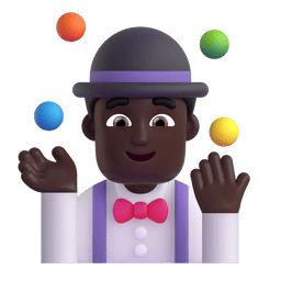 Man Juggling: Dark Skin Tone Emoji Copy Paste ― 🤹🏿‍♂ - microsoft-teams-gifs