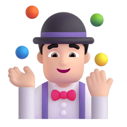 Man Juggling: Light Skin Tone Emoji Copy Paste ― 🤹🏻‍♂ - microsoft-teams-gifs