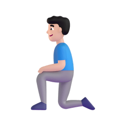 Man Kneeling: Light Skin Tone Emoji Copy Paste ― 🧎🏻‍♂ - microsoft-teams-gifs