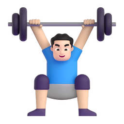Man Lifting Weights: Light Skin Tone Emoji Copy Paste ― 🏋🏻‍♂ - microsoft-teams-gifs