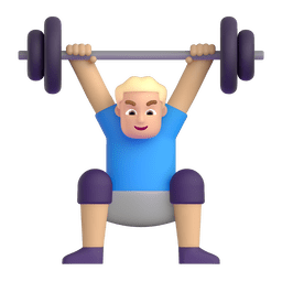 Man Lifting Weights: Medium-light Skin Tone Emoji Copy Paste ― 🏋🏼‍♂ - microsoft-teams-gifs