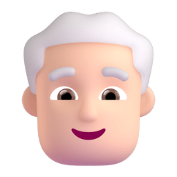 Man: Light Skin Tone, White Hair Emoji Copy Paste ― 👨🏻‍🦳 - microsoft-teams-gifs