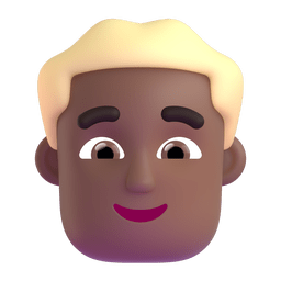 Man: Medium-dark Skin Tone, Blond Hair Emoji Copy Paste ― 👱🏾‍♂ - microsoft-teams-gifs