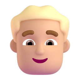 Man: Medium-light Skin Tone, Blond Hair Emoji Copy Paste ― 👱🏼‍♂ - microsoft-teams-gifs