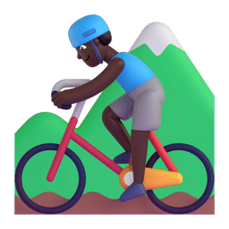 Man Mountain Biking: Dark Skin Tone Emoji Copy Paste ― 🚵🏿‍♂ - microsoft-teams-gifs