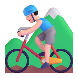 Man Mountain Biking: Light Skin Tone Emoji Copy Paste ― 🚵🏻‍♂ - microsoft-teams-gifs