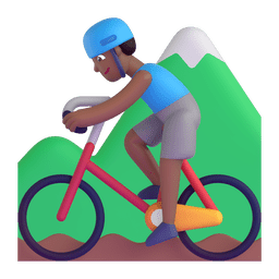 Man Mountain Biking: Medium-dark Skin Tone Emoji Copy Paste ― 🚵🏾‍♂ - microsoft-teams-gifs