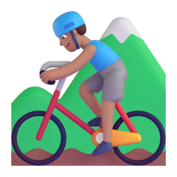 Man Mountain Biking: Medium Skin Tone Emoji Copy Paste ― 🚵🏽‍♂ - microsoft-teams-gifs