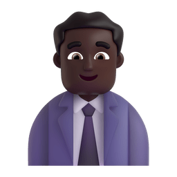 Man Office Worker: Dark Skin Tone Emoji Copy Paste ― 👨🏿‍💼 - microsoft-teams-gifs