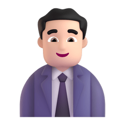 Man Office Worker: Light Skin Tone Emoji Copy Paste ― 👨🏻‍💼 - microsoft-teams-gifs