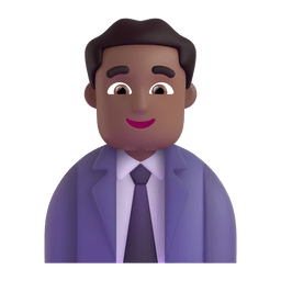 Man Office Worker: Medium-dark Skin Tone Emoji Copy Paste ― 👨🏾‍💼 - microsoft-teams-gifs