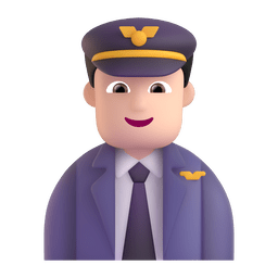 Man Pilot: Light Skin Tone Emoji Copy Paste ― 👨🏻‍✈ - microsoft-teams-gifs