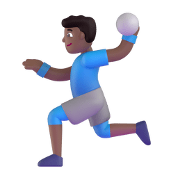 Man Playing Handball: Medium-dark Skin Tone Emoji Copy Paste ― 🤾🏾‍♂ - microsoft-teams-gifs