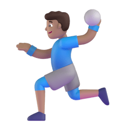 Man Playing Handball: Medium Skin Tone Emoji Copy Paste ― 🤾🏽‍♂ - microsoft-teams-gifs