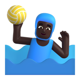 Man Playing Water Polo: Dark Skin Tone Emoji Copy Paste ― 🤽🏿‍♂ - microsoft-teams-gifs