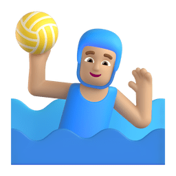 Man Playing Water Polo: Medium-light Skin Tone Emoji Copy Paste ― 🤽🏼‍♂ - microsoft-teams-gifs