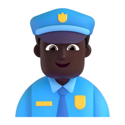 Man Police Officer: Dark Skin Tone Emoji Copy Paste ― 👮🏿‍♂ - microsoft-teams-gifs