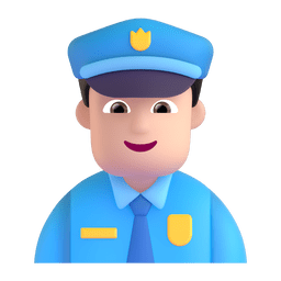 Man Police Officer: Light Skin Tone Emoji Copy Paste ― 👮🏻‍♂ - microsoft-teams-gifs